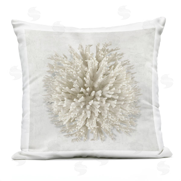 Stupell Industries Caroline Kelly | Natural Round Coral Printed Throw Pillow