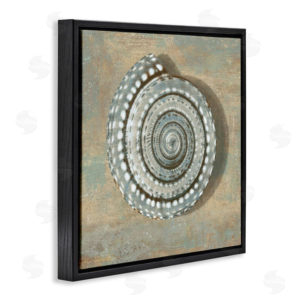 Stupell Industries Caroline Kelly | Nautical Spiral Shell Vintage Coastal Muted Neutral