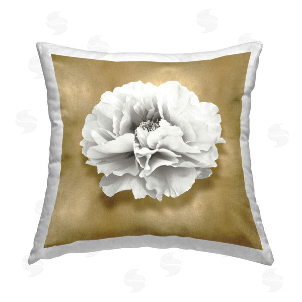 stupell industries Caroline Kelly | Peony on Glam Printed Throw Pillow