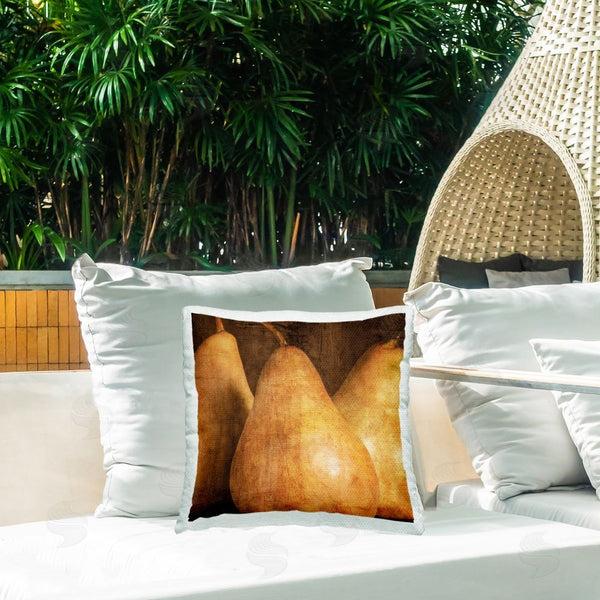 Stupell Industries Caroline Kelly | Rustic Vintage Pears Printed Throw Pillow