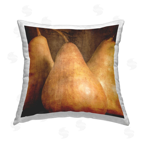 stupell industries Caroline Kelly | Rustic Vintage Pears Printed Throw Pillow