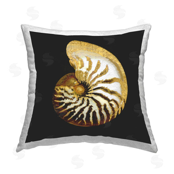 Stupell Industries Caroline Kelly | Spiral Patterned Shell Printed Throw Pillow