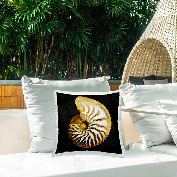Stupell Industries Caroline Kelly | Spiral Patterned Shell Printed Throw Pillow