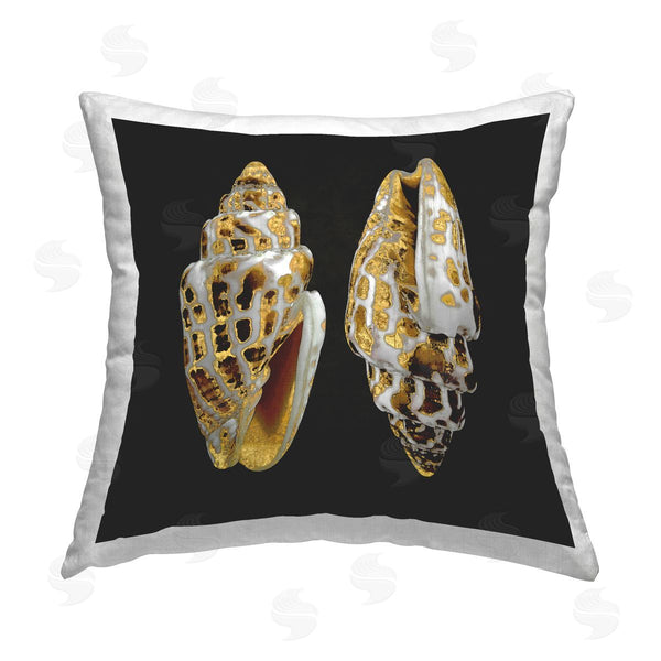 stupell industries Caroline Kelly | Spotted Cowrie Shells Printed Throw Pillow
