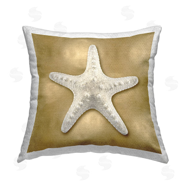 Stupell Industries Caroline Kelly | Starfish On Glam Printed Throw Pillow