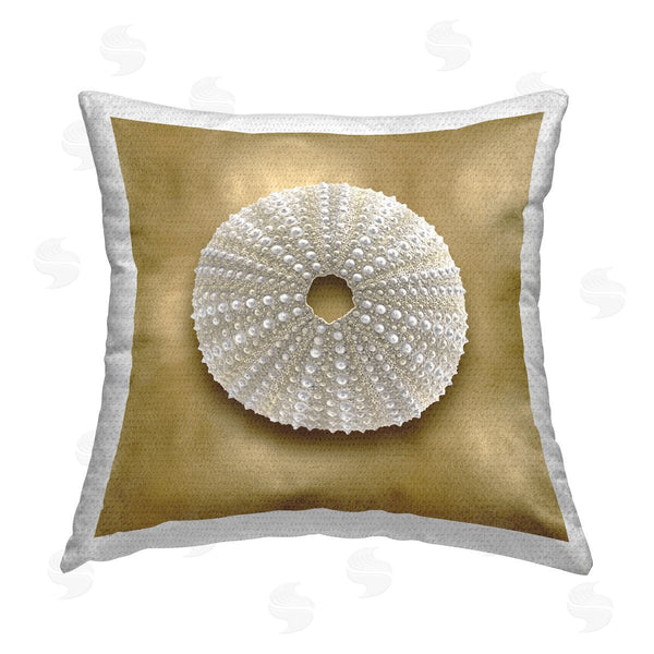 Stupell Industries Caroline Kelly | Urchin Shell On Glam Printed Throw Pillow