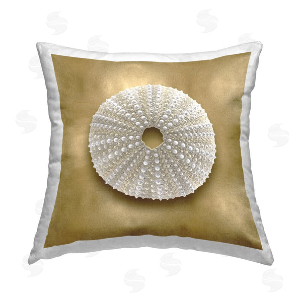 stupell industries Caroline Kelly | Urchin Shell on Glam Printed Throw Pillow