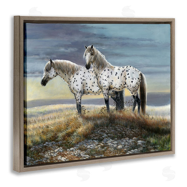 Stupell Industries Carolyn Mock | Spotted White Horses Duo