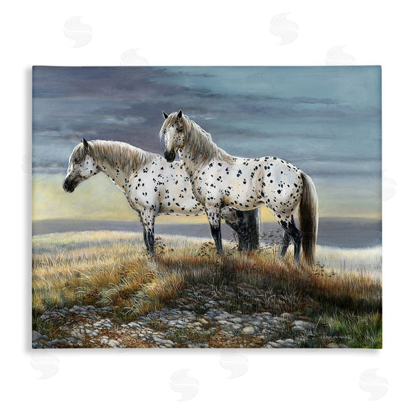 stupell industries Carolyn Mock | Spotted White Horses Duo