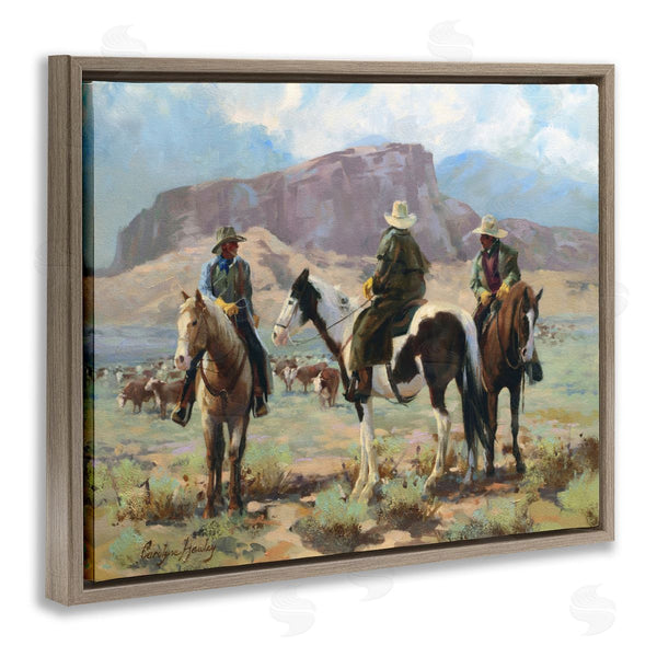 Stupell Industries Carolyne Hawley | Cowboy Group With Cattle