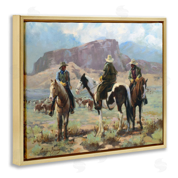 Stupell Industries Carolyne Hawley | Cowboy Group With Cattle