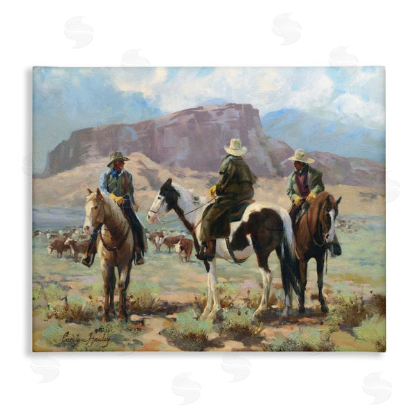stupell industries Carolyne Hawley | Cowboy Group with Cattle
