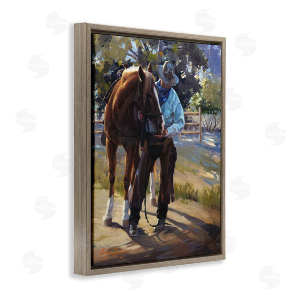 Stupell Industries Carolyne Hawley | Cowboy & Horse At Ranch
