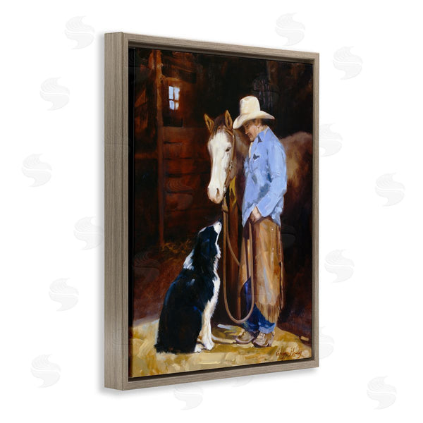 Stupell Industries Carolyne Hawley | Cowboy With Horse & Dog