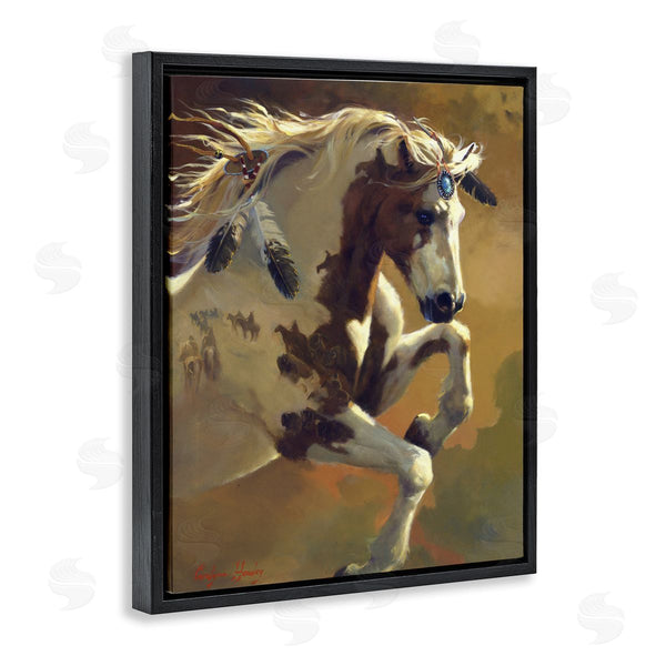 Stupell Industries Carolyne Hawley | Jumping Horse Painting Wall Art
