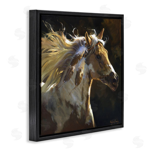 Stupell Industries Carolyne Hawley | Windblown Horse With Feather Adornment Wall Art