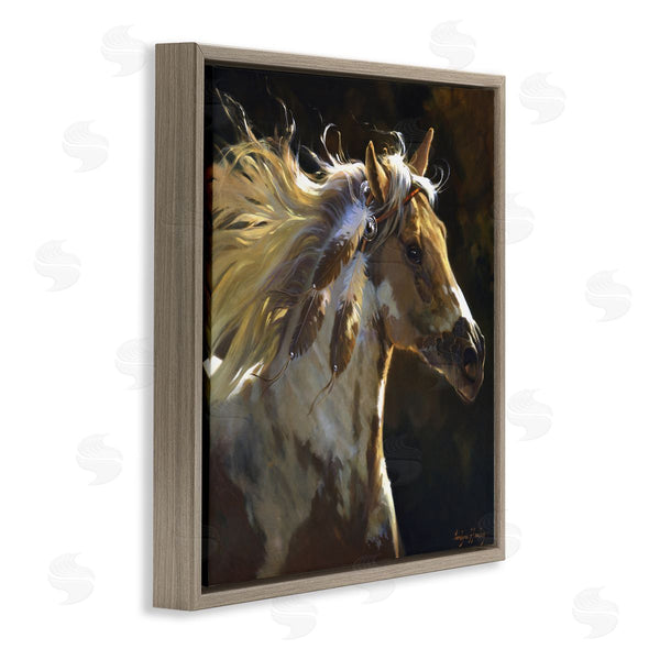 Stupell Industries Carolyne Hawley | Windblown Horse With Feather Adornment Wall Art