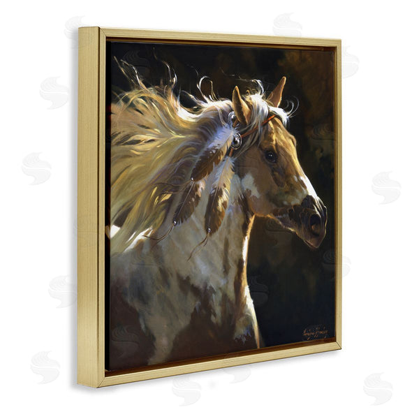 Stupell Industries Carolyne Hawley | Windblown Horse With Feather Adornment Wall Art