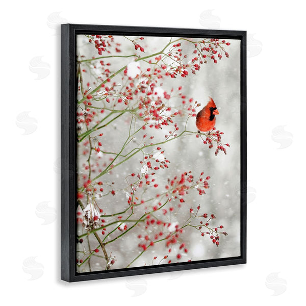 Stupell Industries Carrie Ann Grippo-Pike | Cardinal Seasonal Holly Berries Wall Art