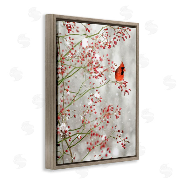 Stupell Industries Carrie Ann Grippo-Pike | Cardinal Seasonal Holly Berries Wall Art