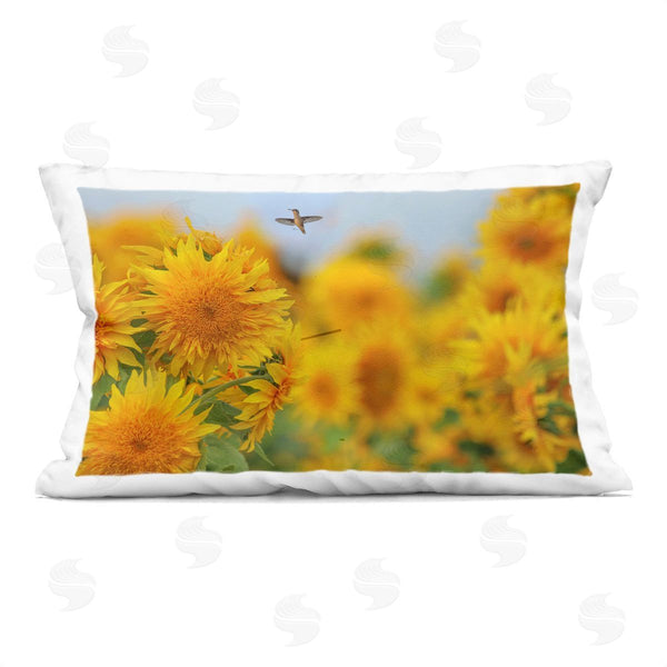 stupell industries Carrie Ann Grippo-Pike | Happy Hummingbird & Sunflowers Printed Throw Pillow