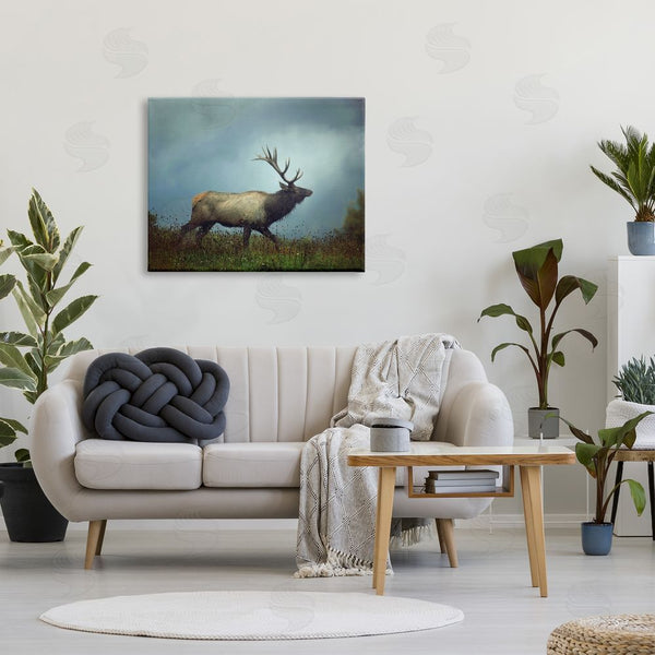 Stupell Industries Carrie Ann Grippo-Pike | Serene Elk In Nighttime Clearing Wildlife Photography Wall Art