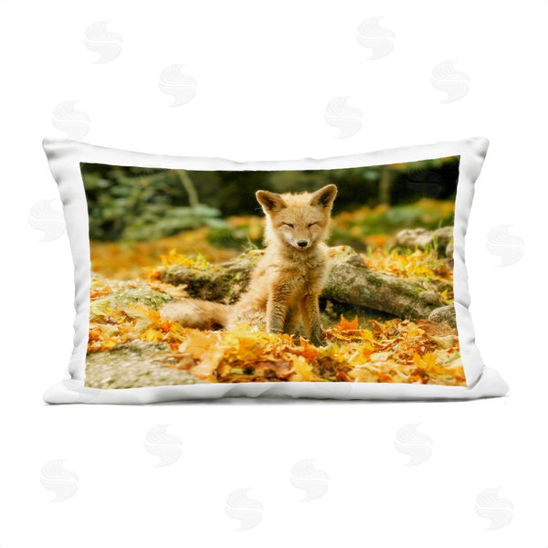 Stupell Industries Carrie Ann Grippo-Pike | Sleepy Fall Fox In Autumn Printed Throw Pillow