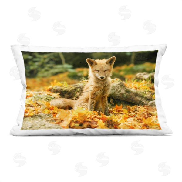 stupell industries Carrie Ann Grippo-Pike | Sleepy Fall Fox in Autumn Printed Throw Pillow