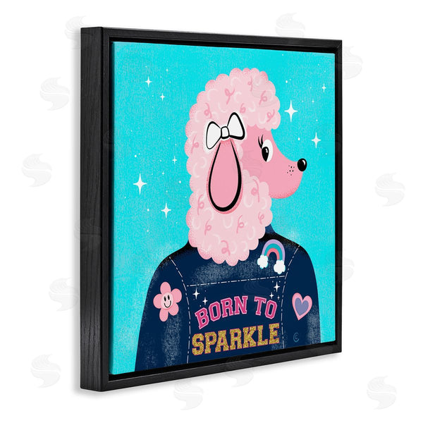 Stupell Industries Carrie Cantwell | Born To Sparkle Poodle Wall Art