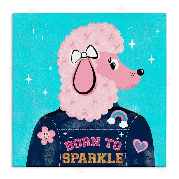 stupell industries Carrie Cantwell | Born To Sparkle Poodle Wall Art