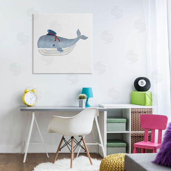 Stupell Industries Carrie Cantwell | Captain Whale With Hat Wall Art