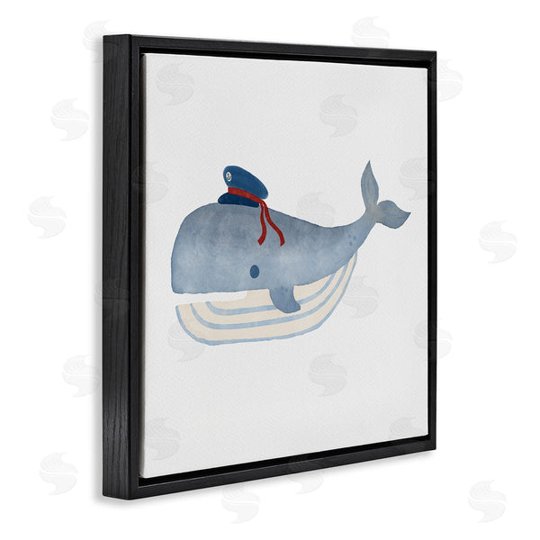 Stupell Industries Carrie Cantwell | Captain Whale With Hat Wall Art