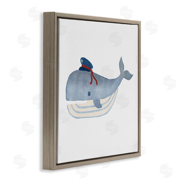 Stupell Industries Carrie Cantwell | Captain Whale With Hat Wall Art
