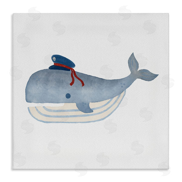 stupell industries Carrie Cantwell | Captain Whale with Hat Wall Art