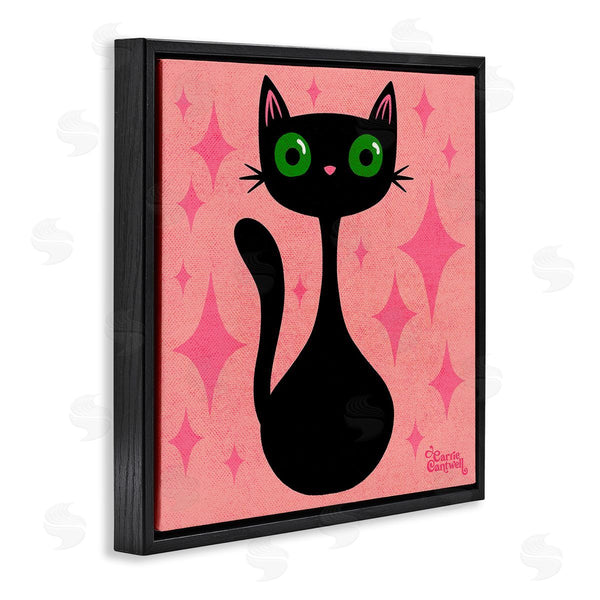 Stupell Industries Carrie Cantwell | Cat With Pink Diamonds Wall Art