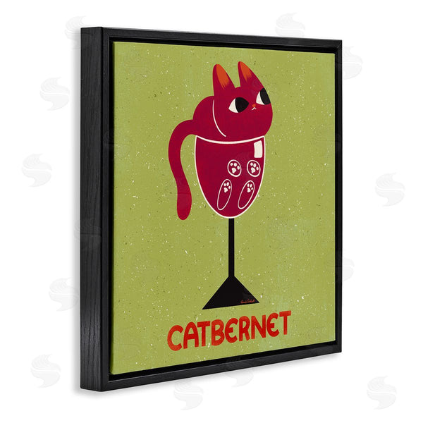 Stupell Industries Carrie Cantwell | Catbernet Cat Wine Wall Art