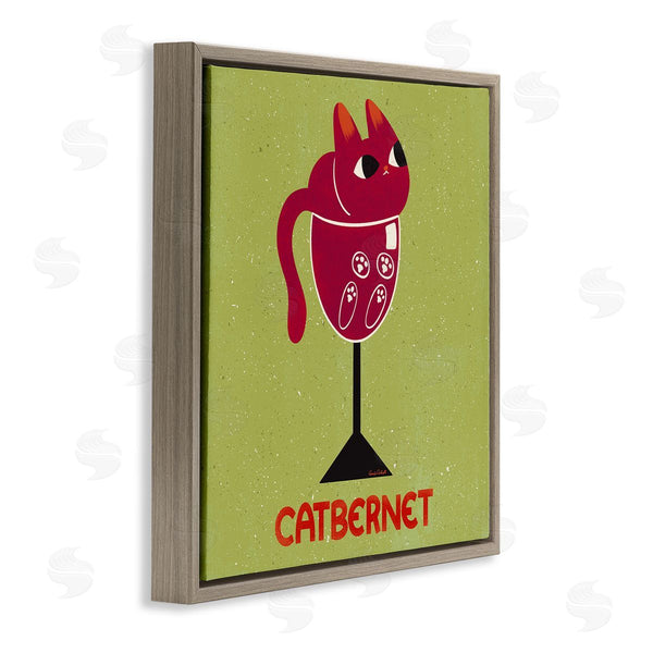 Stupell Industries Carrie Cantwell | Catbernet Cat Wine Wall Art