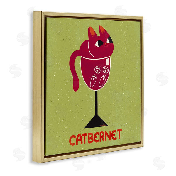 Stupell Industries Carrie Cantwell | Catbernet Cat Wine Wall Art