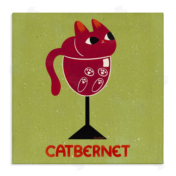 stupell industries Carrie Cantwell | Catbernet Cat Wine Wall Art