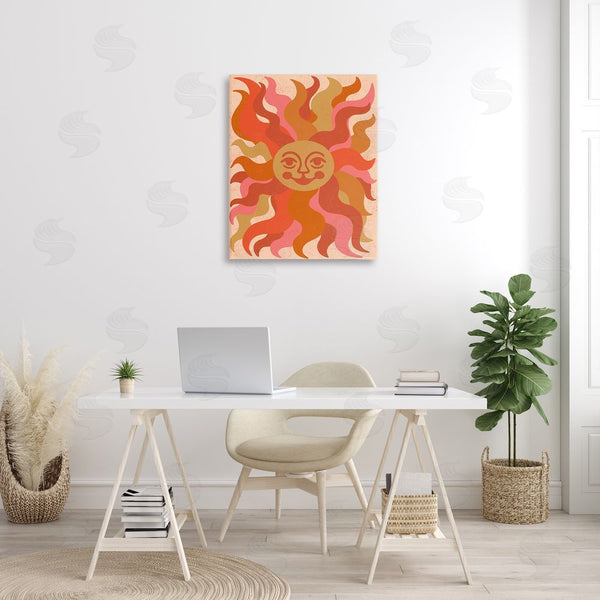 Stupell Industries Carrie Cantwell | Celestial Smiling Sun Wall Art