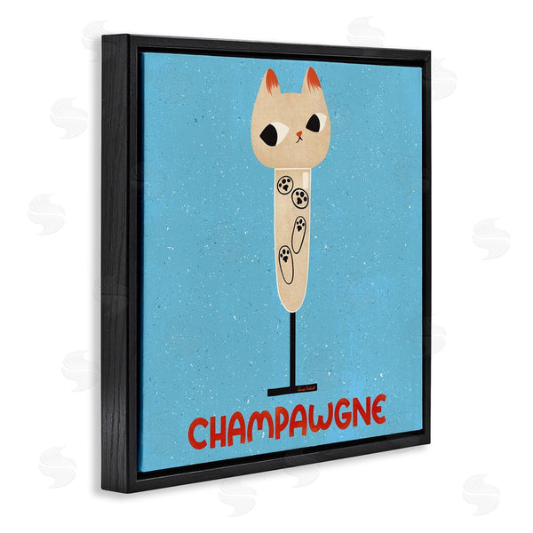 Stupell Industries Carrie Cantwell | Champawgne Feline Wine Wall Art