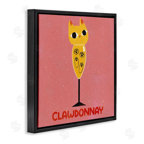 Stupell Industries Carrie Cantwell | Clawdonnay Feline Wine Wall Art