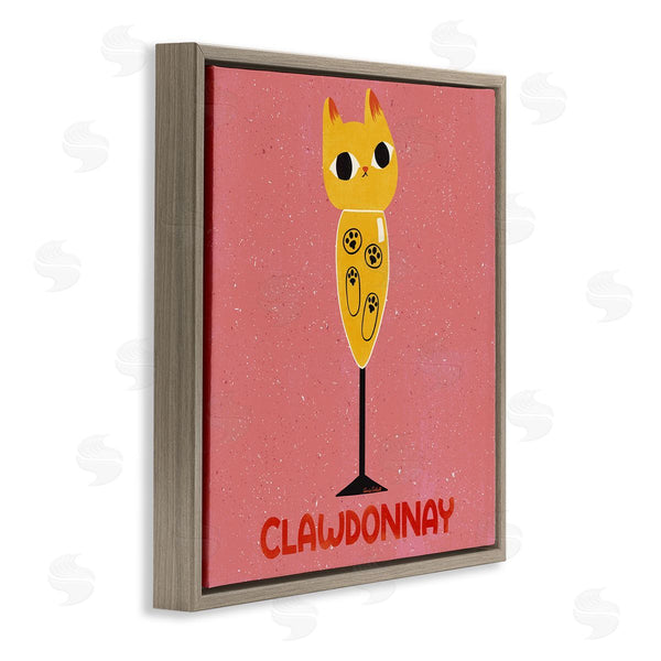 Stupell Industries Carrie Cantwell | Clawdonnay Feline Wine Wall Art