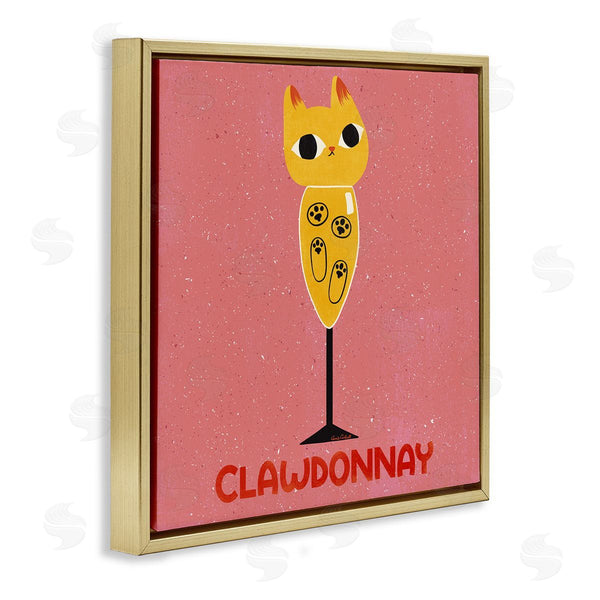 Stupell Industries Carrie Cantwell | Clawdonnay Feline Wine Wall Art