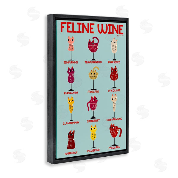 Stupell Industries Carrie Cantwell | Clever Feline Wine Drinks Wall Art