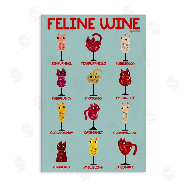 stupell industries Carrie Cantwell | Clever Feline Wine Drinks Wall Art