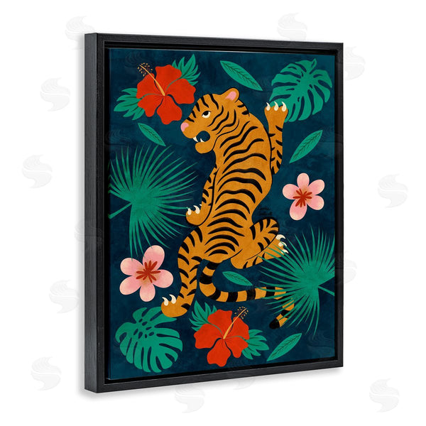 Stupell Industries Carrie Cantwell | Climbing Tiger Tropics