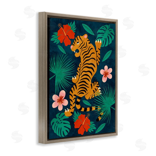 Stupell Industries Carrie Cantwell | Climbing Tiger Tropics