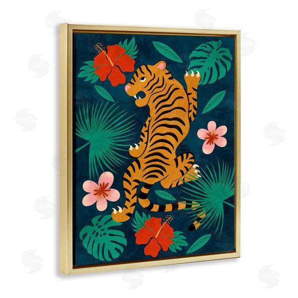 Stupell Industries Carrie Cantwell | Climbing Tiger Tropics