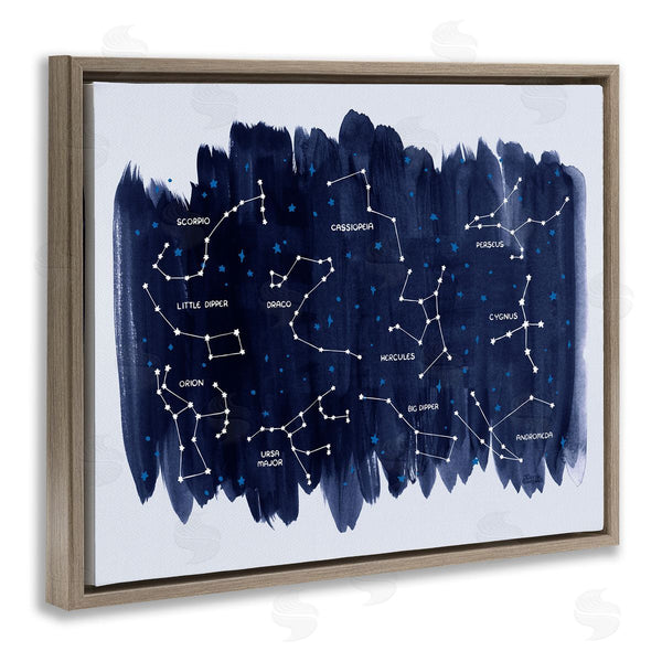 Stupell Industries Carrie Cantwell | Constellations On Blue